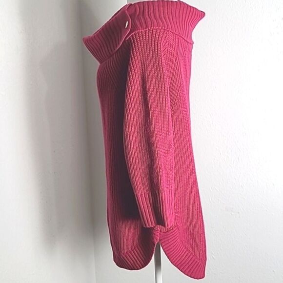 89th & Madison Pullover Pink Sweater, Cowl Neck, Gold Buttons, Size Large, NWT - Picture 4 of 12